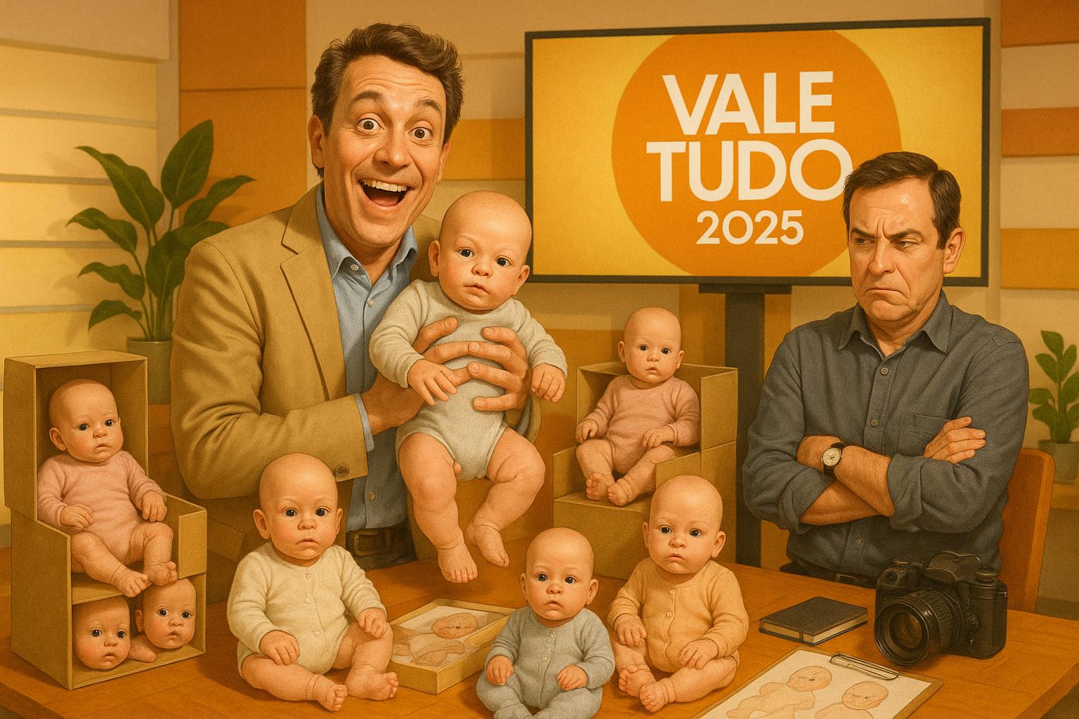 Bebê Reborn na novela Vale Tudo 2025 une humor e empreendedorismo, destacando a moda dos bonecos hiper-realistas na trama da Globo em 2025. (imagem gerada com inteligência artificial)