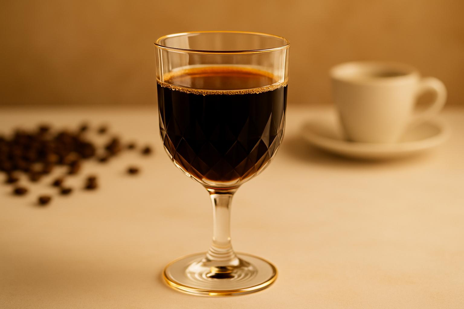 Café na taça valoriza aromas e sabores, proporcionando uma experiência sensorial única e sofisticada para os amantes da bebida. (imagem gerada com inteligência artificial)