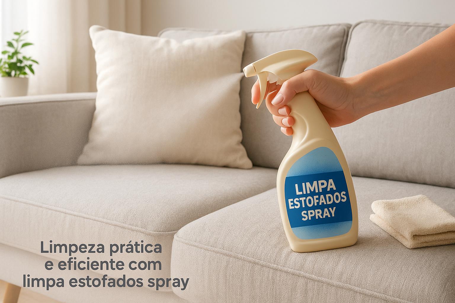 Limpa estofados spray: saiba como usar esse produto prático e eficiente para renovar e manter limpos seus estofados, tapetes e colchões em casa e no carro. (imagem gerada com inteligência artificial)