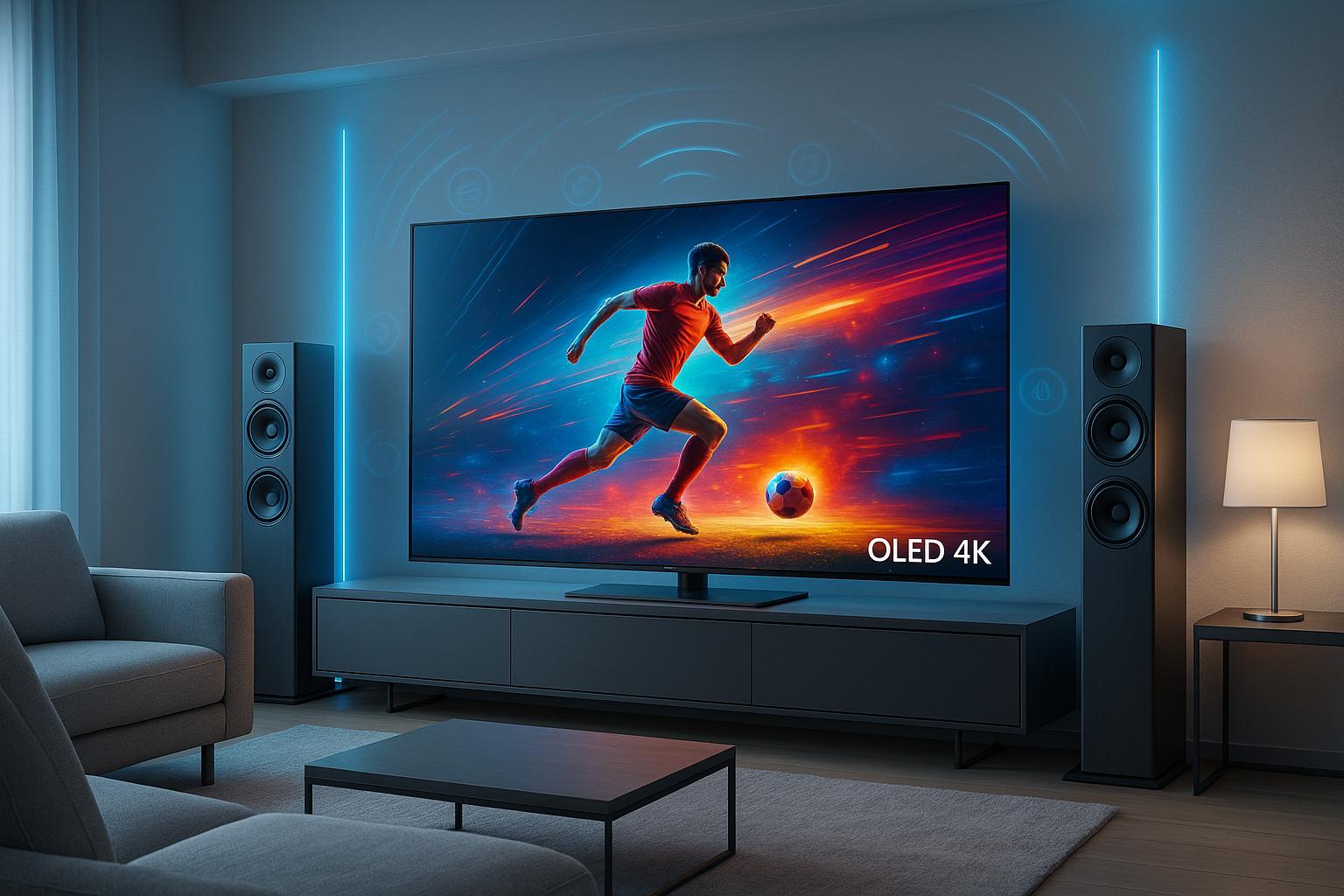 Guia de Compra 2025 revela como escolher a melhor TV com tecnologia avançada, incluindo OLED, QLED, Mini LED, recursos inteligentes e dicas de manutenção. (imagem gerada com inteligência artificial)