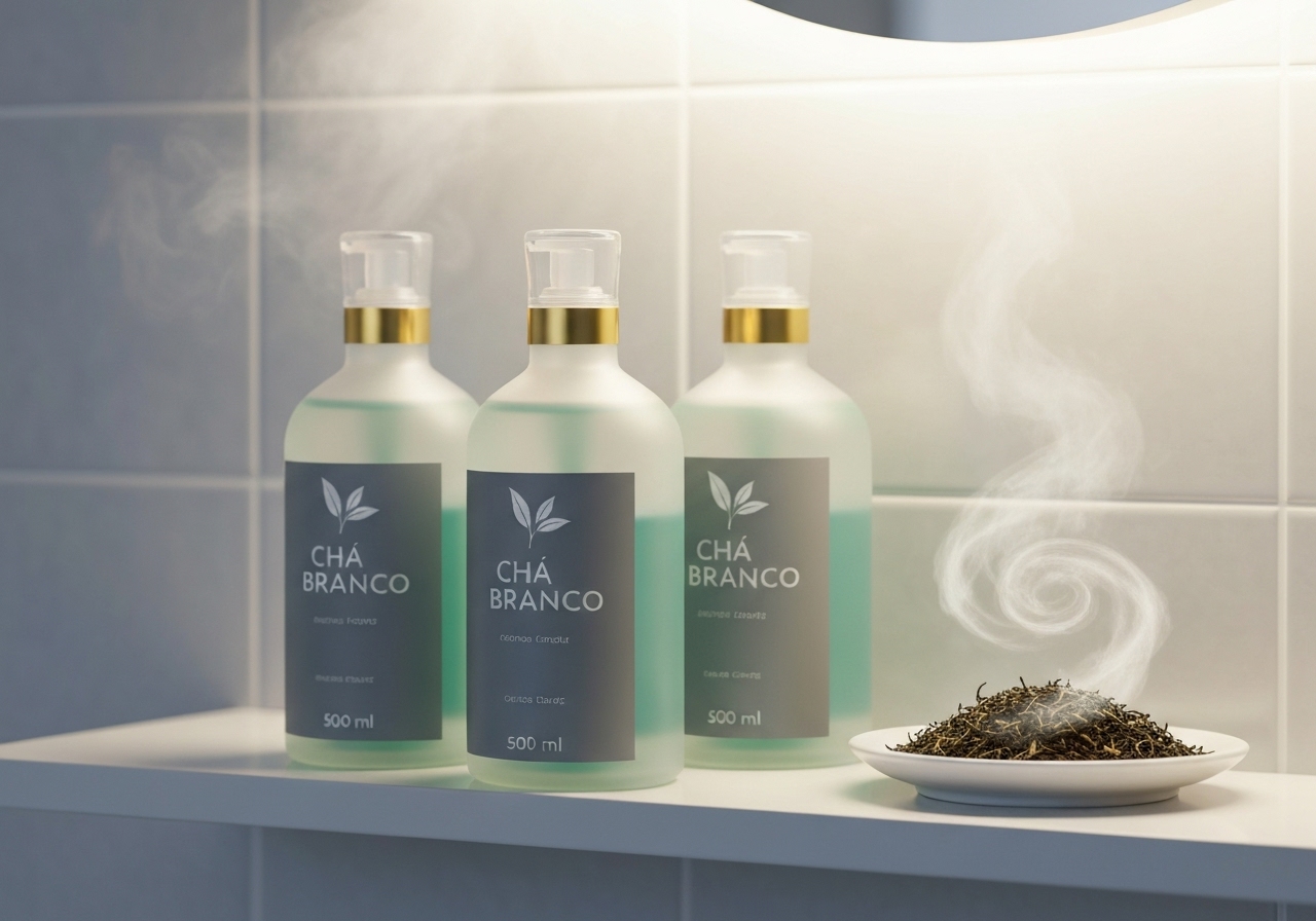 Kit com 3 Sabonetes Líquidos Chá Branco 500ml | Hidratação e Aroma Delicado