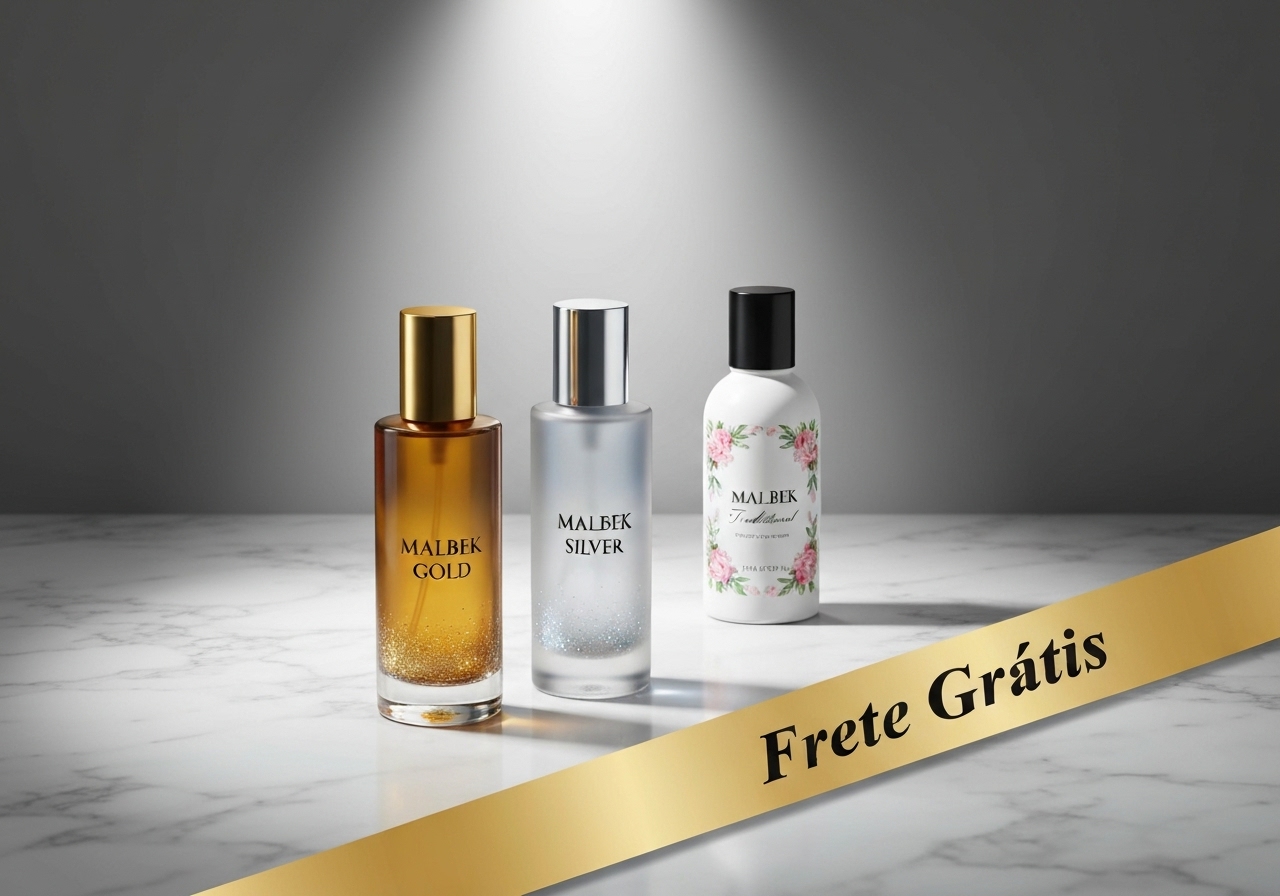 Kit de 3 Perfumes Malbek Gold, Silver e Tradicional com Frete Grátis