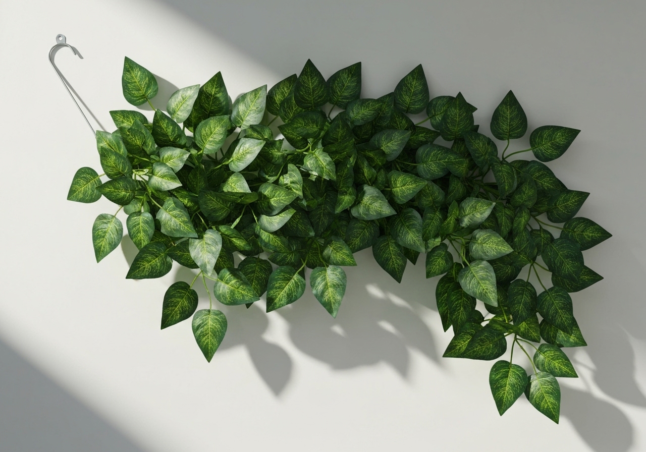 Planta pendurada artificial de 2 metros, folhas verdes vibrantes, ideal para paredes, eventos ou arranjos florais. Manutenção zero, fácil instalação e frete grátis. (imagem gerada com inteligência artificial)
