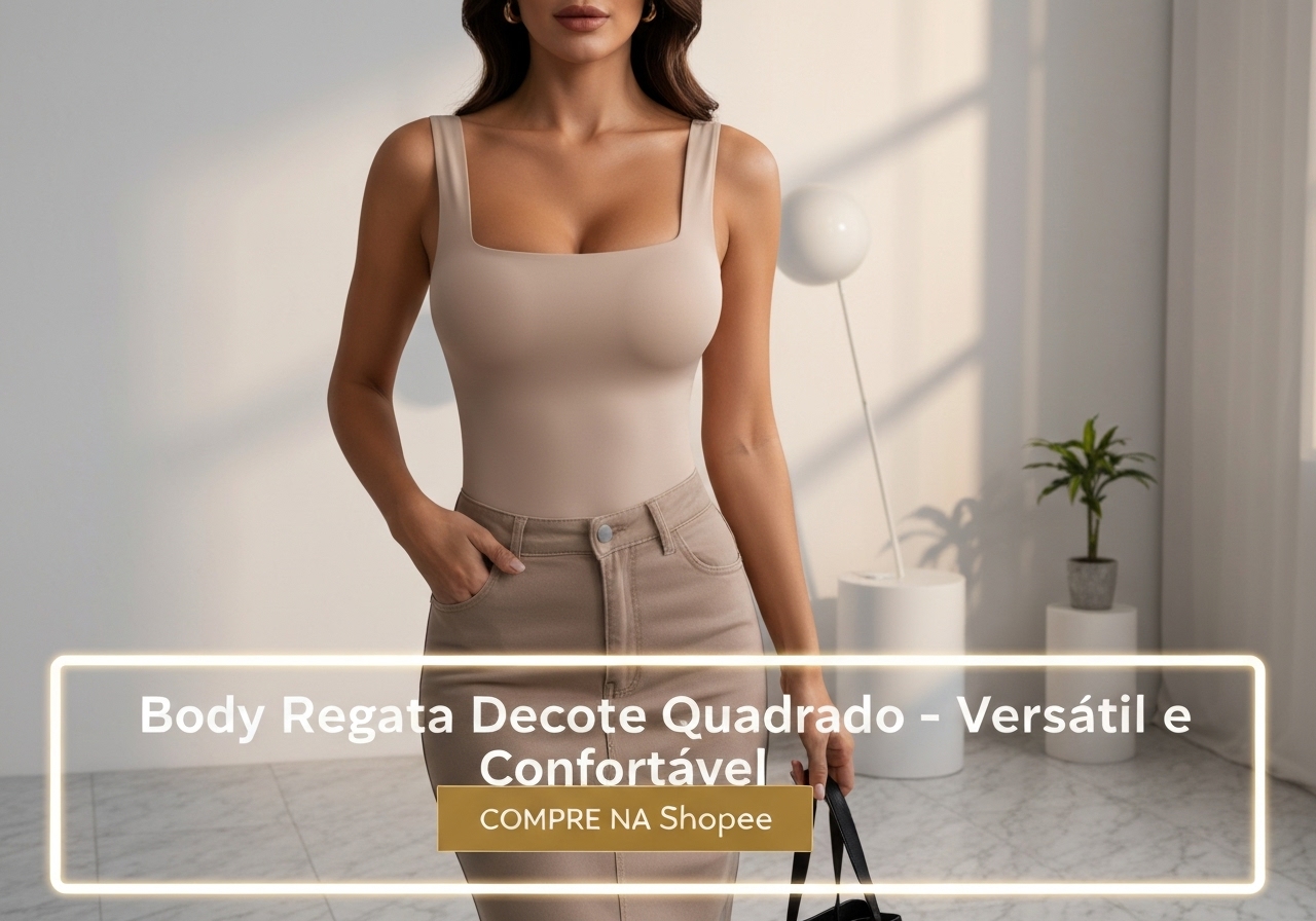 Body Regata Quadrado com Forro | Conforto, Estilo e Entrega Rápida