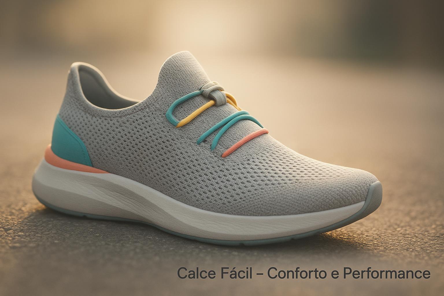 Tênis Calce Fácil Respirável para Academia e Corrida